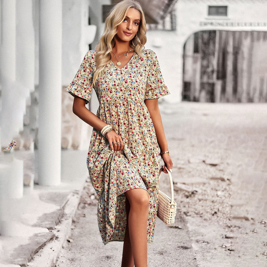 EMERY - Vestido midi floral