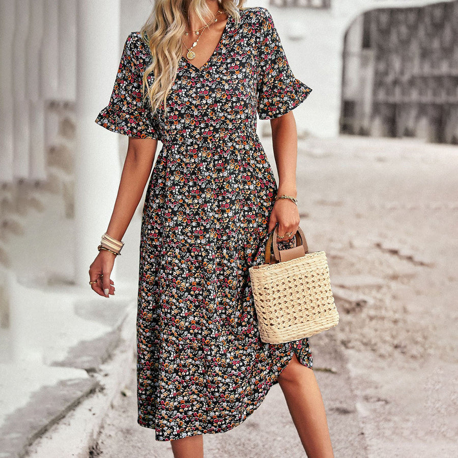 EMERY - Vestido midi floral